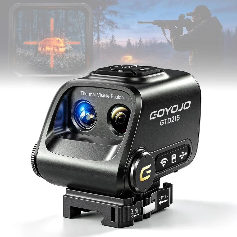 GOYOJO GTD215 Dual Light Fusion Scope Thermal Visible Night Vision 1000m Range